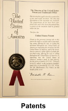 US Patent Cover representing the over 230 patents granted to ISI principals available for consulting